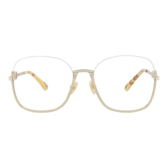 Chloé Womens Square/Rectangle Gold Gold Transparent Fashion Designer Eyewear - Picture 1 of 4